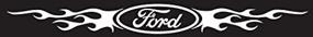 img 4 attached to 🔥 Chroma Graphics 3703 Ford Logo w/Flames Windshield Decal: Bold Automotive Statement