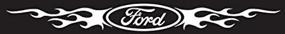 img 2 attached to 🔥 Chroma Graphics 3703 Ford Logo w/Flames Windshield Decal: Bold Automotive Statement