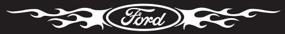 img 1 attached to 🔥 Chroma Graphics 3703 Ford Logo w/Flames Windshield Decal: Bold Automotive Statement