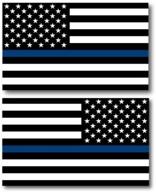 🚔 support law enforcement with magnet me up's thin blue line american flag magnet decal - 2 pack, 3x5 inches, heavy duty automotive magnet for cars, trucks, and suvs логотип