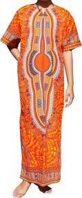 img 3 attached to Onepiece Afrikan Kaftan Dashiki Short Sleeve ThrowOver Sac Dress By RaanPahMuang - Perfect For Ethnic Wear