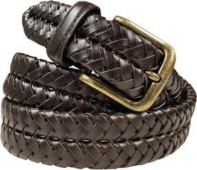 img 4 attached to 👗 2021 Braided Genuine Leather Women's Belts - Stylish Casual Accessories