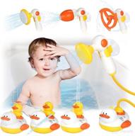 🛁 magical bath toys for toddlers 1-3: 3 spraying bath ducks & 4 toddler showers for a fun bathtime experience logo