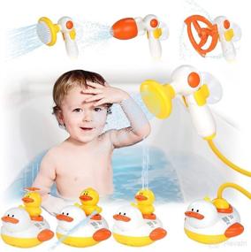 img 4 attached to 🛁 Magical Bath Toys for Toddlers 1-3: 3 Spraying Bath Ducks & 4 Toddler Showers for a Fun Bathtime Experience