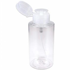img 4 attached to Beauticom Professional Clear 10 oz Empty Liquid Pumping Dispenser Bottle with No Wording Label