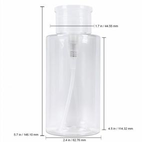 img 3 attached to Beauticom Professional Clear 10 oz Empty Liquid Pumping Dispenser Bottle with No Wording Label