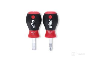 img 1 attached to Wiha 31191 Stubby Screwdriver Set - 1/4 by 1-Inch Slotted & Stubby Phillips #2 by 1-Inch - SoftFinish Handle (SEO Optimized)