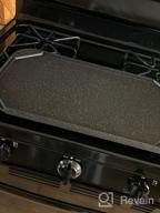 img 1 attached to VERSATILE Nonstick Griddle Grill Pan For Indoor Stovetop Or Outdoor BBQ: Reversible, Two Burner Cast Aluminum, 19.5" X 10.7 review by Timothy Bobbert