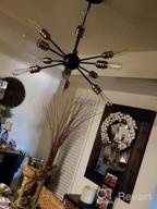 img 1 attached to Mid Century Modern Sputnik Chandelier With 8 Lights In Bronze And Black Finish - Rustic Living Room, Bedroom, And Dining Room Lighting - UL Listed review by Johnathan Cash