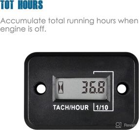 img 3 attached to Runleader Digital Mini Tach Hour Meter: Accurate TOT Hour Tracking, Real-time RPM Display, Battery Operated for ZTR Lawn Mower Tractor Generator Outboard ATV Chainsaw Marine Snowblower