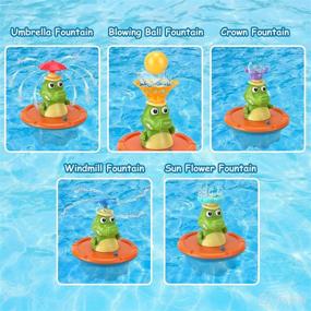 img 3 attached to 🐊 TF-Bety Fountain Crocodile Baby Bath Toys: 5 Modes Sprinkler Water Toy for Toddlers 1-8, Light Up Bathtub & Pool Fun for Boys and Girls