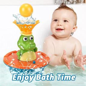 img 1 attached to 🐊 TF-Bety Fountain Crocodile Baby Bath Toys: 5 Modes Sprinkler Water Toy for Toddlers 1-8, Light Up Bathtub & Pool Fun for Boys and Girls