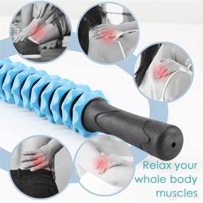 img 3 attached to 💪 2019 Leg Gym Hand Muscle Rollers - Professional Blue Muscle Roller Stick for Soothing Sore Muscles