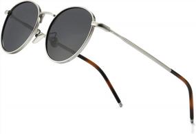 img 4 attached to Vintage Polarized Round Sunglasses For Men And Women - SUNGAIT Metal Sun Glasses With Steampunk Style