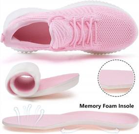 img 1 attached to Lightweight Breathable Athletic Shoes For Women - Akk Tennis Shoes With Memory Foam For Running, Gym, And Walking