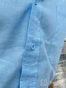 img 6 attached to Men'S Linen Button Down Tees: Long/Short Sleeve Shirts With Spread Collar | Aimeilgot