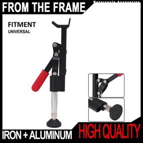 img 2 attached to 🏍️ Portable & Easy Motorcycle Wheel Stand Lift Trail Stand - 4th Generation Upgraded Design for Optimal Fit with Most Motorcycle Wheels