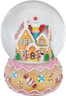 волшебный пряничный домик снежный шар с музыкальными рождественскими мелодиями - 6,5 дюйма логотип