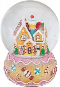 img 4 attached to Волшебный пряничный домик Снежный шар с музыкальными рождественскими мелодиями - 6,5 дюйма