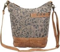 myra bag upcycled leather shoulder women's handbags & wallets ~ shoulder bags logo