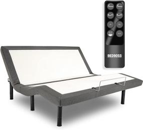 img 4 attached to Twin XL Adjustable Bed Base - BEDBOSS Relax 404 With Zero Gravity, Full Motion, Wireless Remote Control, Heavy Duty Frame, Head And Foot Motion, And Mattress Retention Rail