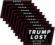 🎉 maozc 10 pack funny biden won victory decals - trump lost get over it stickers for car bumper, laptop, water bottle - great gift sticker! логотип