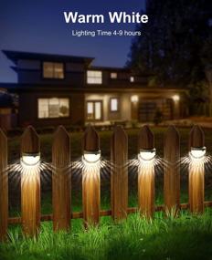 img 2 attached to 4 Pack OTHWAY Solar Fence Post Lights - Decorative Wall Mount Deck Lighting, White