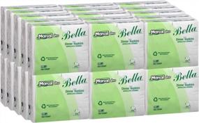 img 4 attached to 100% переработанные двухслойные бумажные салфетки | Обеденные салфетки Marcal Pro Bella | 30 упаковок в коробке | Сделано в США 06410