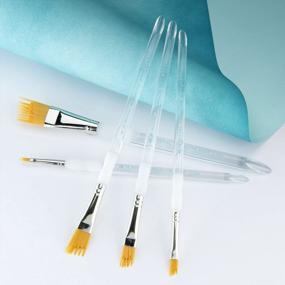 img 1 attached to 5-Piece Angular Artist Brush Set By Aqualon Royal & Langnickel Featuring Wisp Brushes