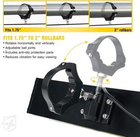 img 1 attached to 🔍 Xprite 9" UTV Rear View Center Mirror with Interior Lights and Rocker Switch - Perfect Fit for Polaris RZR, Can-Am Maverick X3, Arctic Cat Yamaha - Patent Design