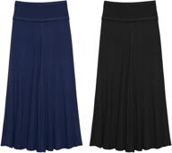 👧 kidpik large girls' edge maxi skirt in black - versatile clothing for skirts & skorts logo