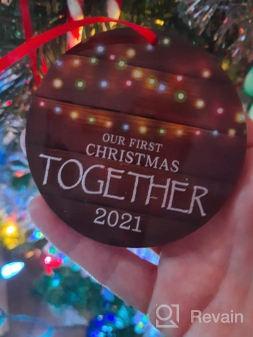 img 1 attached to SICOHOME Our First Christmas Together Ornament 2022: Perfect Gift For Newlywed Couples Or Engaged Couples! review by Will Porter