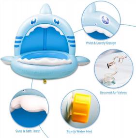 img 2 attached to 43 Inch Baby Shark Canopy Pool: Perfect Inflatable Play Center For Girls, Boys, And Toddlers To Enjoy Summer Water Fun And Baby Swimming