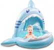 43 inch baby shark canopy pool: perfect inflatable play center for girls, boys, and toddlers to enjoy summer water fun and baby swimming logo