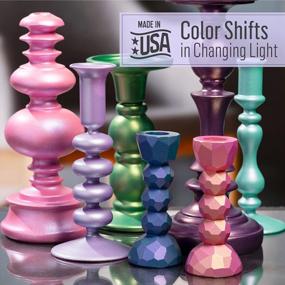 img 2 attached to Assorted Color Shift Acrylic Paint (4 Oz) By FolkArt, In Aqua Flash