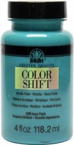 img 4 attached to Assorted Color Shift Acrylic Paint (4 Oz) By FolkArt, In Aqua Flash