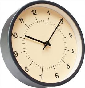 img 4 attached to Gray Aluminum Desk Clock On Stand - Stylish Decorative Table And Shelf Clock For Office, Bedroom, And Living Room. Versatile Design For Desk Or Wall Display. Battery-Powered Indoor Decoration.