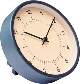 img 1 attached to Gray Aluminum Desk Clock On Stand - Stylish Decorative Table And Shelf Clock For Office, Bedroom, And Living Room. Versatile Design For Desk Or Wall Display. Battery-Powered Indoor Decoration.