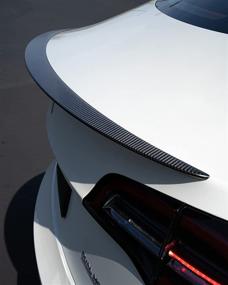 img 3 attached to Enhanced Tesla Model 🚗 3 Genuine Carbon Fiber Spoiler