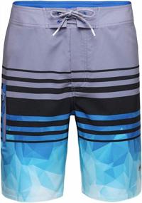 img 4 attached to Men'S 4-Way Stretch Swim Trunks Quick Dry Board Shorts Beach Swimwear Bathing Suit By Rokka&Rolla