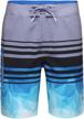 men's 4-way stretch swim trunks quick dry board shorts beach swimwear bathing suit by rokka&rolla logo