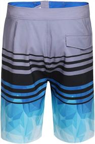 img 3 attached to Men'S 4-Way Stretch Swim Trunks Quick Dry Board Shorts Beach Swimwear Bathing Suit By Rokka&Rolla