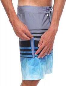 img 1 attached to Men'S 4-Way Stretch Swim Trunks Quick Dry Board Shorts Beach Swimwear Bathing Suit By Rokka&Rolla