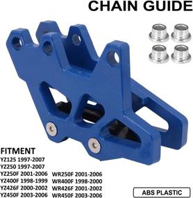 img 3 attached to 🏍️ AnXin Motorcycle Plastics Chain Guide Guard Protection for DR-Z400 2000-2018 - Blue: Ultimate Motocross Gear Upgrade