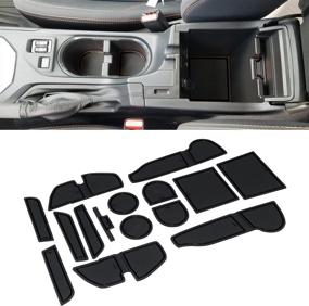 img 4 attached to 🚗 Enhance Your Subaru Crosstrek and Impreza with MOCHENT Accessories: Cup Holder Liner, Center Console Mat, Interior Door Pocket Liners - 15pc/Set, Black