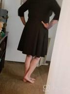 img 1 attached to Vintage Swing Dress With Deep-V Neckline, Belted Waist, And Elegant Bow Detail For Women By Miusol review by Juan Harrington