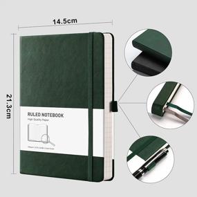 img 3 attached to Rettacy 2-Pack Leather Journal Notebooks With 376 Numbered Pages, Hardcover And 100Gsm Thick Paper, 5.75'' × 8.38'' For Writing