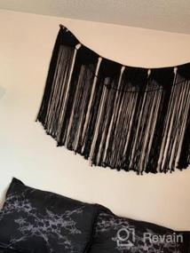 img 7 attached to Boho Chic Macrame Wall Hanging Valance с баннером-гирляндой, тканый гобелен для гостиной, общежития, детской или вечеринки, 15 "WX 35" L, 7 безупречных флагов