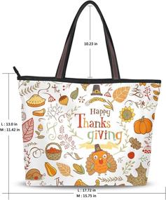 img 3 attached to JSTEL Handle Shoulder Thanksgiving Handbag Women's Handbags & Wallets via Shoulder Bags