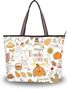 img 4 attached to JSTEL Handle Shoulder Thanksgiving Handbag Women's Handbags & Wallets via Shoulder Bags